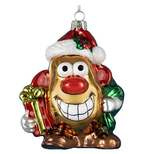 Mr. Potato Head Gold Glass Christmas Ornament